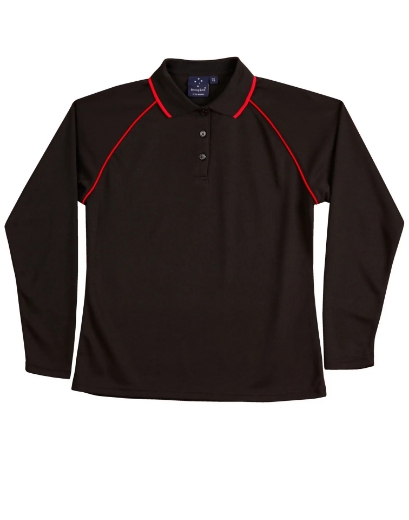 Picture of Winning Spirit, Childrens Cooldry Raglan L/S Polo